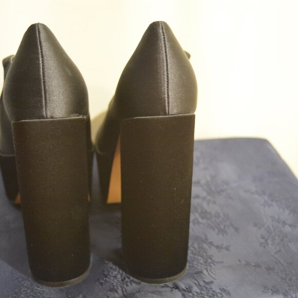 👠✨ Lisa Vicky VAULT-V Black Satin Platform Mary Jane Heels – Size 10M NIB ✨👠 - Picture 7 of 8